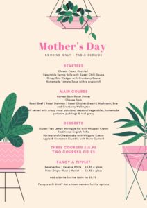 Mother's Day Menu | Harvest Barn Farmshop & Cafe