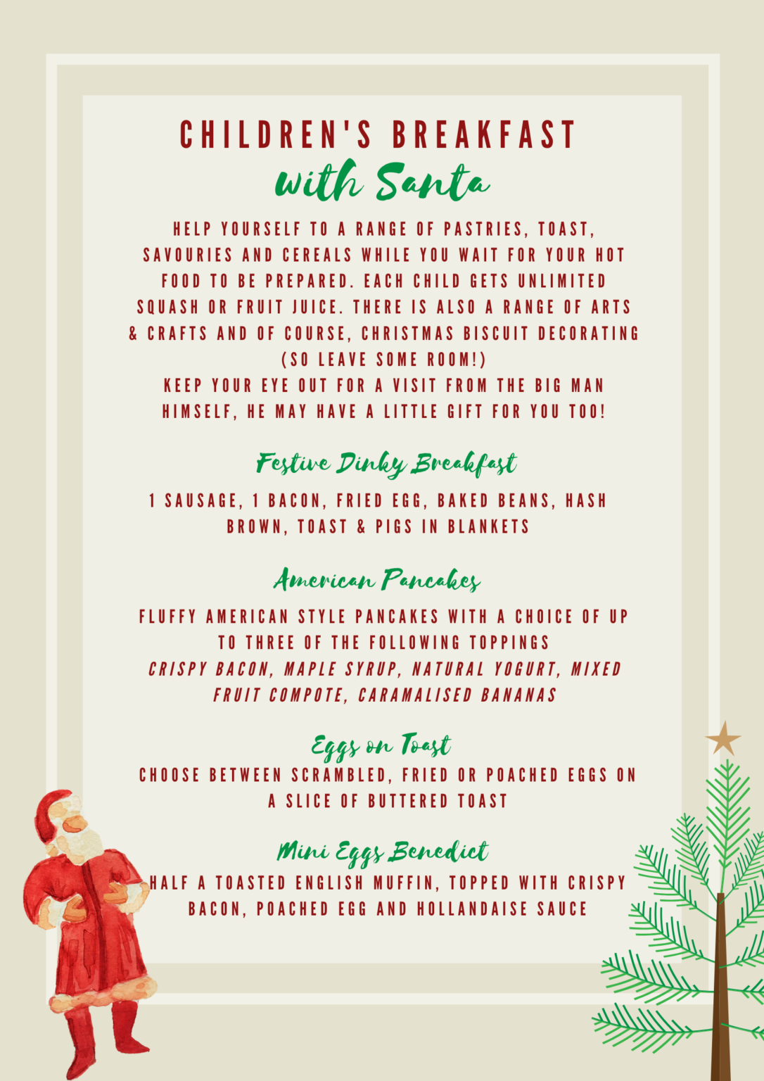 Breakfast with Santa | Harvest Barn Farmshop &amp; Cafe